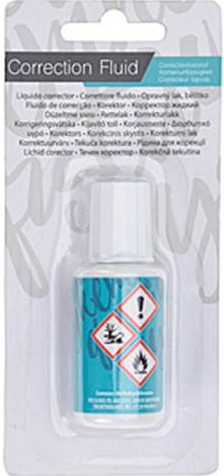 KORREKTURFLÜSSIGKEIT 20 ML IN FLASCHE MIT BÜRSTE AUF BLISTERKARTE im Displaykarton