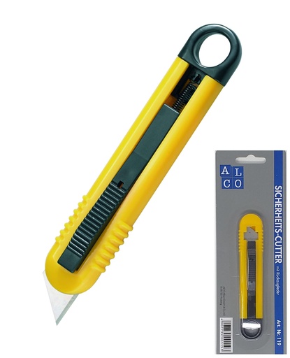 [5001193] Cuttermesser mit Sicherheitsklinge SB-Karte   (Rückzugsfeder)  Vorschrift Berufsgenossenschaft ! 119